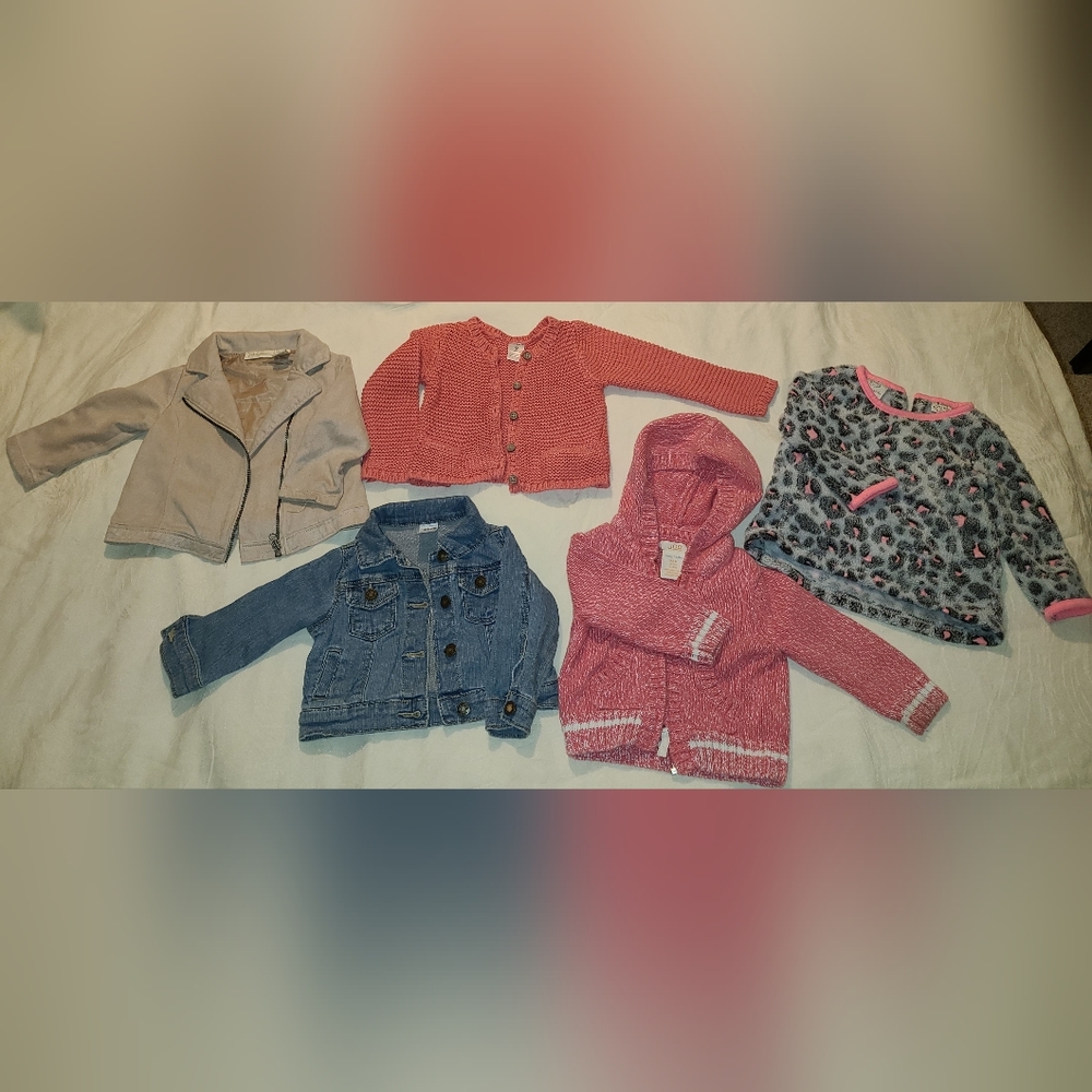 Light Baby jackets and sweaters (6-9months).